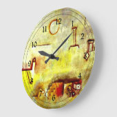 Paul Klee art：再構築 ラージ壁時計 (傾斜)