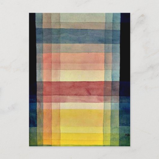 Paul Klee art:平野の建築 ポストカード (正面)