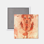 Paul Klee art: Angelus Novus (New Angel) マグネット (正面/裏面)