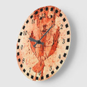 Paul Klee art: Angelus Novus (New Angel) ラージ壁時計 (傾斜)