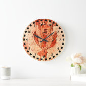 Paul Klee art: Angelus Novus (New Angel) ラージ壁時計 (ホーム)