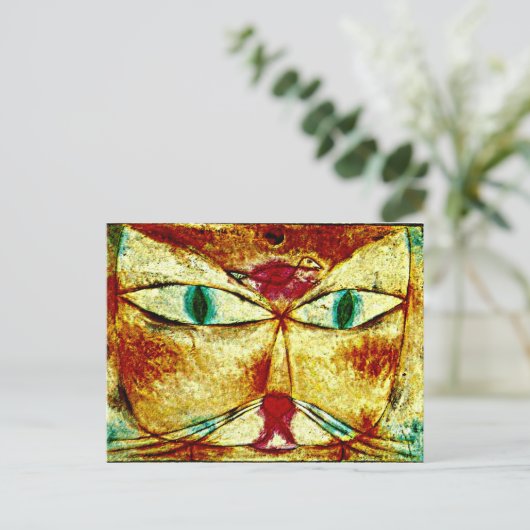 Paul Klee art: Cat and Bird ポストカード (スタンド正面)