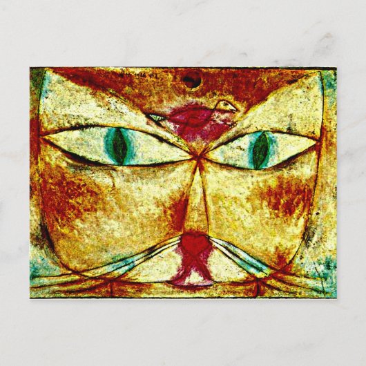 Paul Klee art: Cat and Bird ポストカード (正面)
