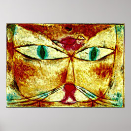 Paul Klee art: Cat and Bird's 絵画 by Klee ポスター