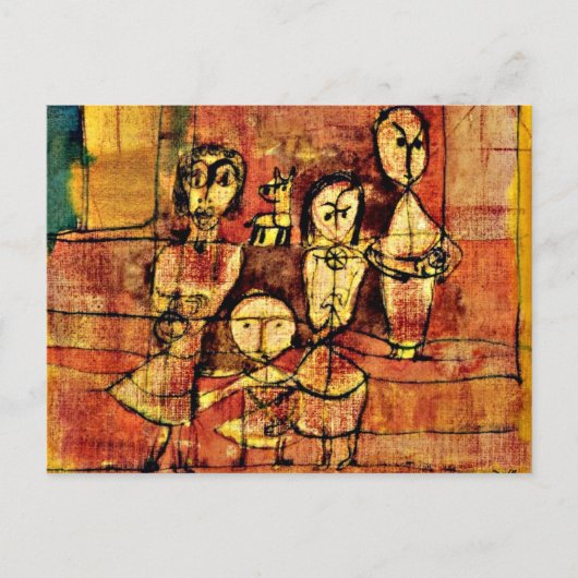 Paul Klee Art: Children and Dog ポストカード (正面)