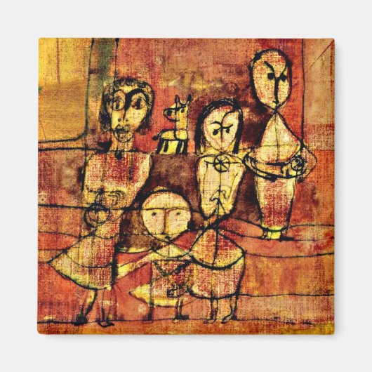 Paul Klee Art: Children and Dog マグネット (正面)