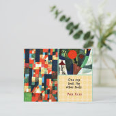 Paul Klee Art Collageと引用文: One Eye See... ポストカード (スタンド正面)