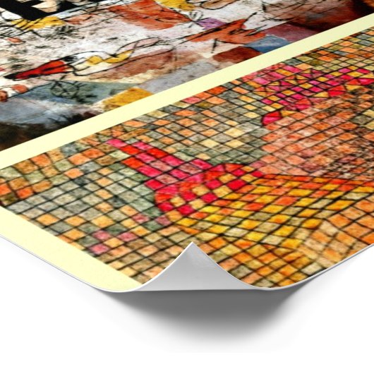 Paul Klee Art Collage with Quotation ポスター (角)
