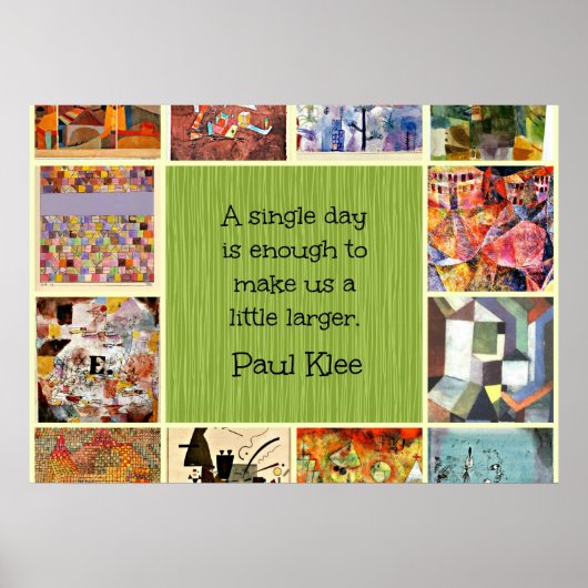 Paul Klee Art Collage with Quotation ポスター (正面)