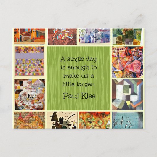 Paul Klee Art Collage with Quotation ポストカード (正面)
