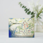 Paul Klee art: Country House in the North ポストカード (スタンド正面)