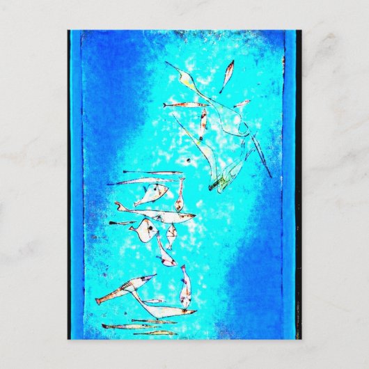 Paul Klee art: Fish Image, painting by Klee ポストカード (正面)