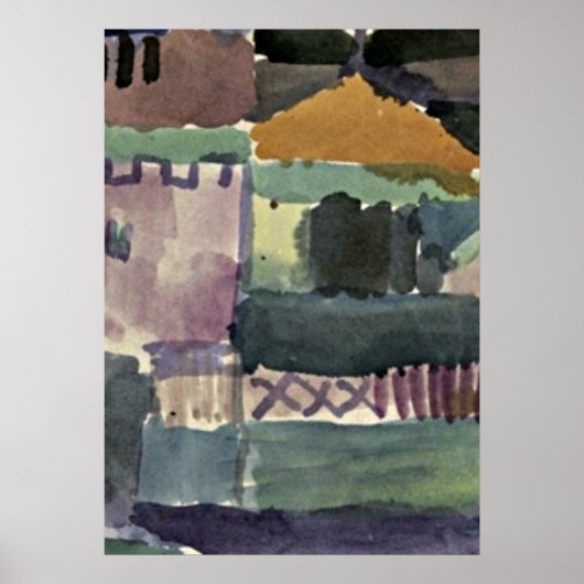 Paul Klee art: In the Houses of St. Germain ポスター (正面)