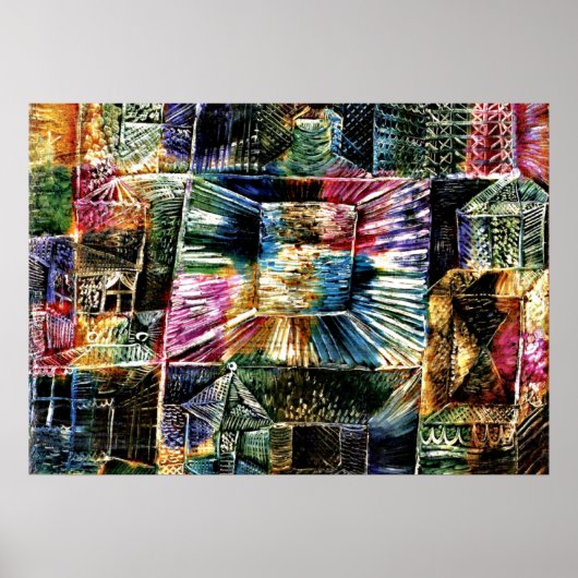 Paul Klee Art: Kiosk Architecture ポスター (正面)