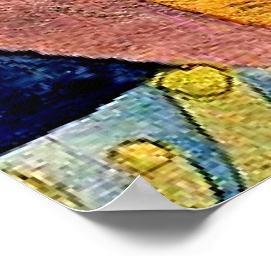 Paul Klee art, Landscape with Flags ポスター (角)