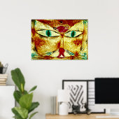 Paul Klee art poster: Cat and Bird ポスター (ホームオフィス)