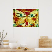 Paul Klee art poster: Cat and Bird ポスター (キッチン)