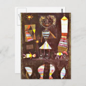 Paul Klee art: Puppet Theater ポストカード (正面/裏面)