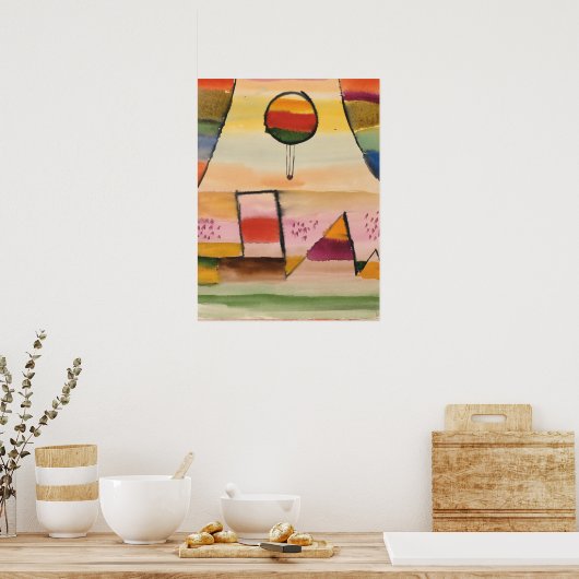 Paul Klee artwork, Der Ballon Imfenster ポスター (キッチン)