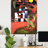 Paul Klee artwork, Villa R ポスター (ホームオフィス)