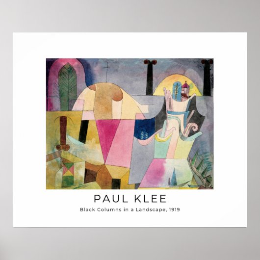 Paul Klee, Black Columns in a Landscape -ファインアート ポスター (正面)