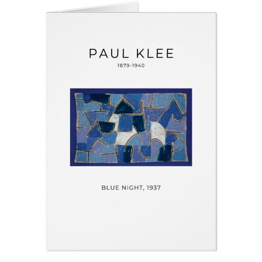 Paul Klee, Blue Night (1937) -ファインアートカード (正面)
