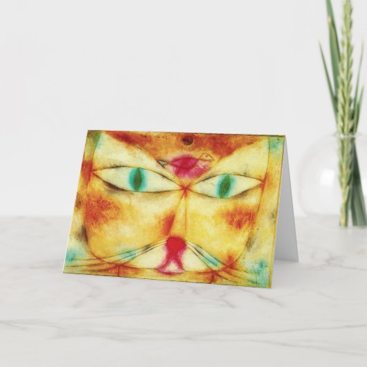 Paul Klee Cat and Bird Greeting Card カード (正面)