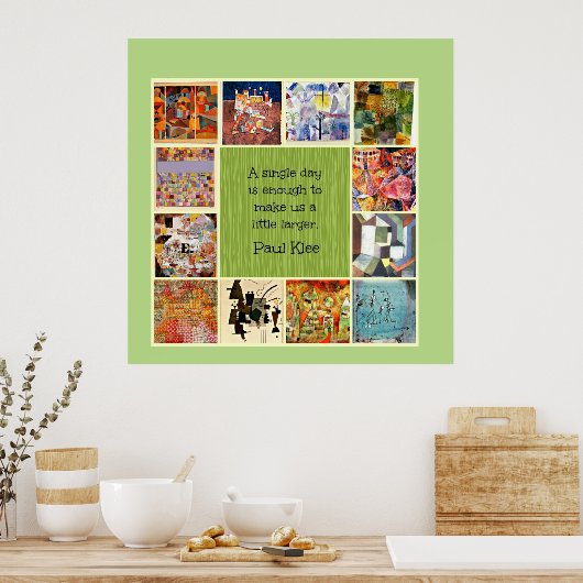 Paul Klee CollageとQuotation ポスター (キッチン)