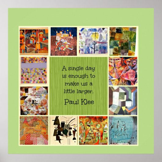 Paul Klee CollageとQuotation ポスター (正面)