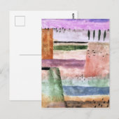 Paul Klee, Landscape with Poplars, ポストカード (正面/裏面)
