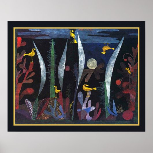 Paul Klee "Landscape with Yellow Birds" ca. 1923 ポスター (正面)