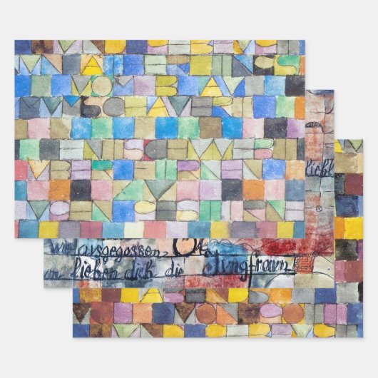 Paul Klee Lettersラッピング紙シート ラッピングペーパーシート (セット)