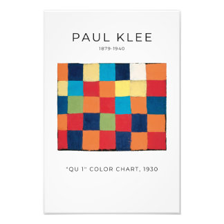 Paul Klee, Qu 1カラーチャート，カラフル抽象芸術アート フォトプリント