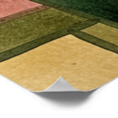 Paul Klee Style Mosaic Garden Folk Art Print ポスター (角)