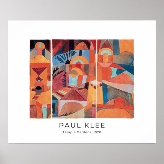 Paul Klee, Temple Gardens (1920) -ファインアート ポスター (正面)