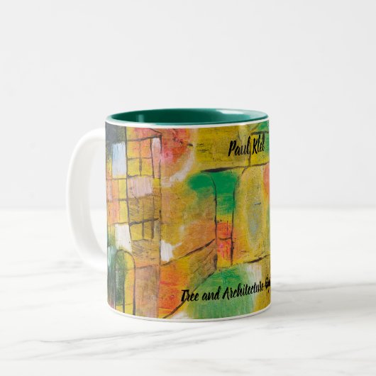 Paul Klee Tree and Architectureのリズム ツートーンマグカップ (正面左)