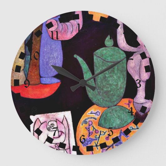 Paul Klee: Untitled (Still Life) ラージ壁時計 (正面)