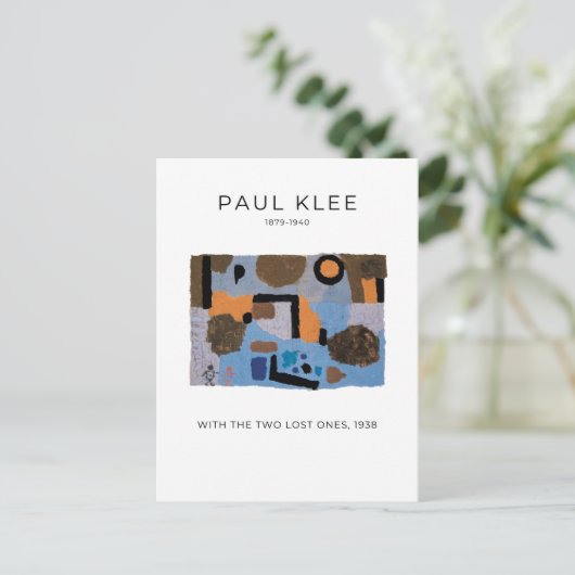 Paul Klee, With the Two 失った One -抽象芸術・アート ポストカード (スタンド正面)