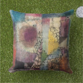 Paul Klee's Untitled -抽象芸術・アート アウトドアクッション (芝生)