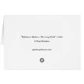 Paul McGehee "ボルチモア・ハーバー – ザ・ロング・波止場"カード (裏面横)