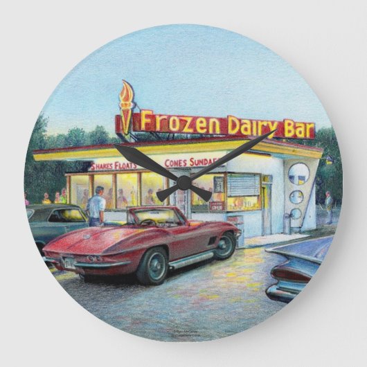 Paul McGehee "夏の夜"時計 ラージ壁時計 (正面)