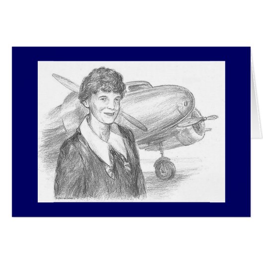Paul McGehee "Amelia Earhart"カード (正面横)