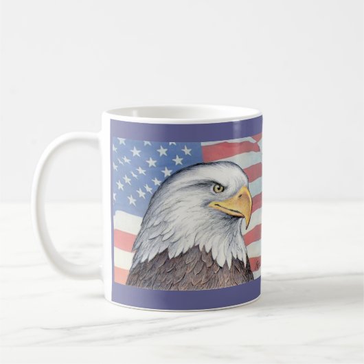 Paul McGehee "American Bald Eagle"マグカップ コーヒーマグカップ (左)