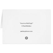 Paul McGehee 「American Hald Eagle」カード (裏面横)