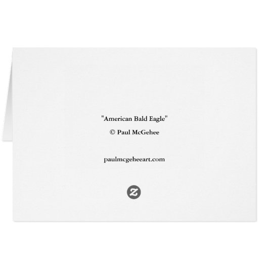 Paul McGehee 「American Hald Eagle」カード (裏面横)