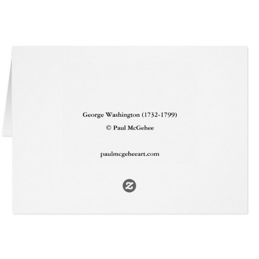 Paul McGehee "George Washington"カード (裏面横)