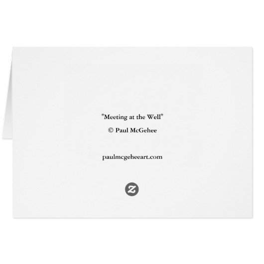 Paul McGehee 「Meeting at the Well」カード (裏面横)