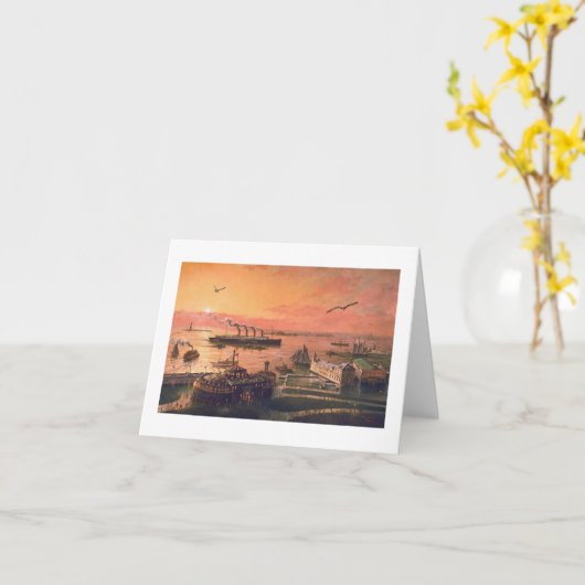 Paul McGehee "Old New York Harbor"カード カード (黄色い花)