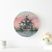 Paul McGehee "Thomas Point Dawn"クロック ラージ壁時計 (ホーム)