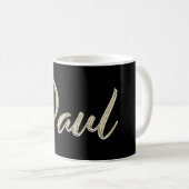 Paul Name whitegold Tasse Teetasse Kaffeetasse コーヒーマグカップ (正面右)